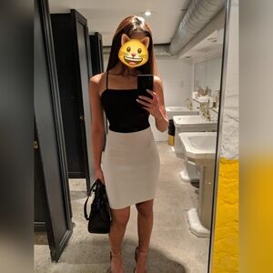 Talula Stretch Knit Mini Skirt Ice Grey sz S